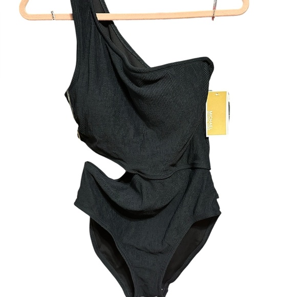 MICHAEL Michael Kors
Women's One-Shoulder Side-Cutout Swimsuit NWT Size 12 - Picture 4 of 10